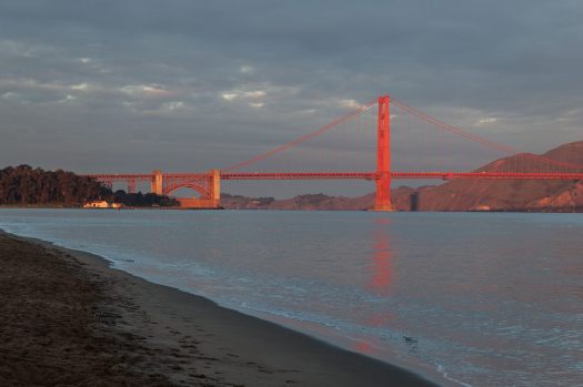GG Bridge glowing 2-3-16